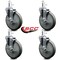 Service Caster 6'' Gray Poly Swivel 7/16'' Grip Ring Stem Caster Set with Brake, 4PK SCC-GR20S614-PPUB-TLB-716138-4 - alternate 3